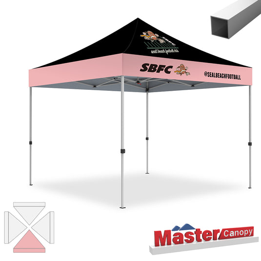 Commercial Series- Custom 10x10 Deluxe Easy Pop-up Personalized Canopy Tent