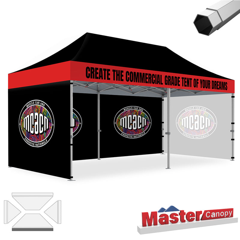 Load image into Gallery viewer, Premium+Series- Custom 10x20 Heavy Duty Pop-up Personalized Canopy Tent
